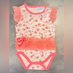 Kyle & Deeha Floral Pink Ruffle Kids One Piece